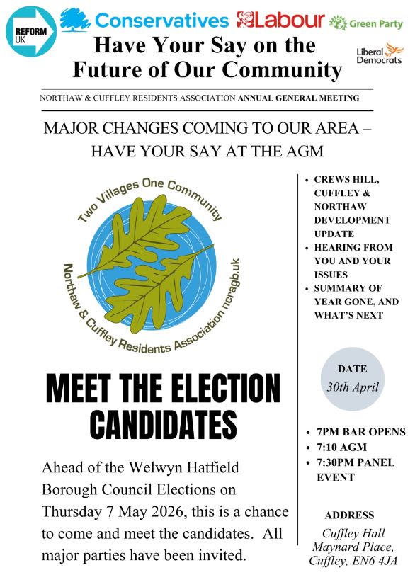 Northaw & Cuffley Residents' Association AGM