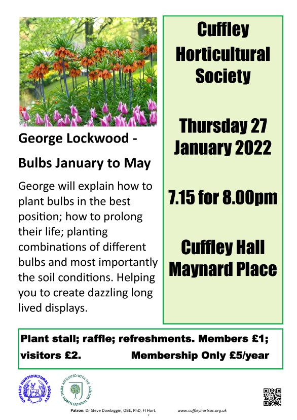 Cuffley Horticultural Society: 'Bulbs January to May' with George Lockwood
