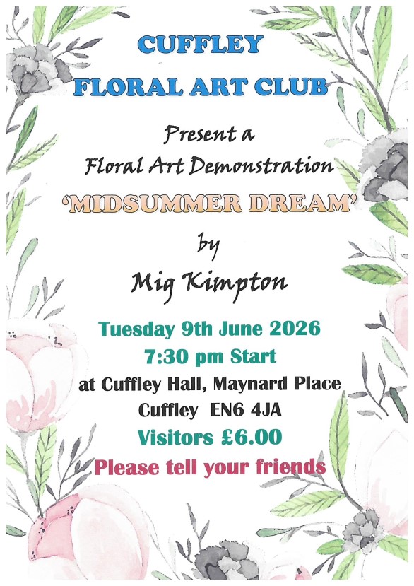 Cuffley Floral Art Club: 'Midsummer Dream' by Mig Kimpton