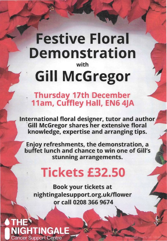 Nightingale Cancer Support Centre: Festive Floral Demonstration with Gill McGregor